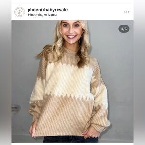 STITCH FIX SWEATER SKIES ARE BLUE Color Knit Pullover Crewneck Sweater XL‎